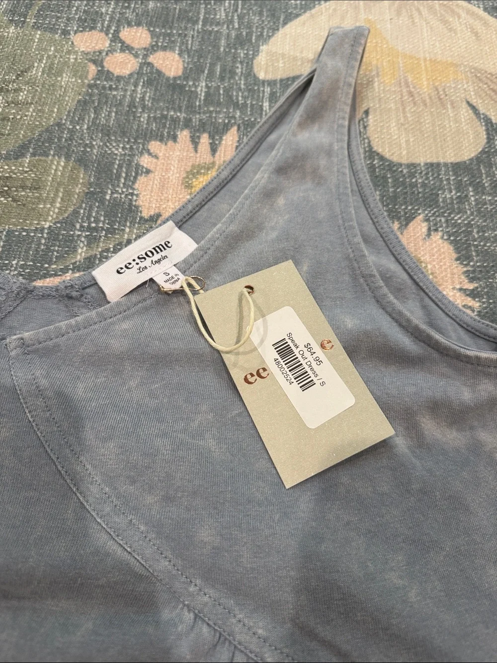 NWT ee:some Speak Out Dress with mineral wash Sz small